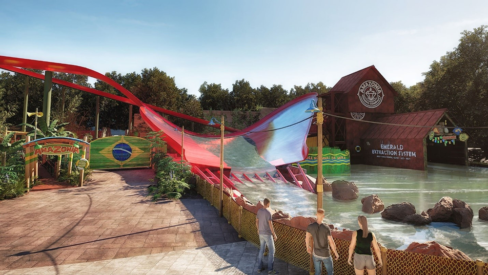 Rendering of Amazonia water ride